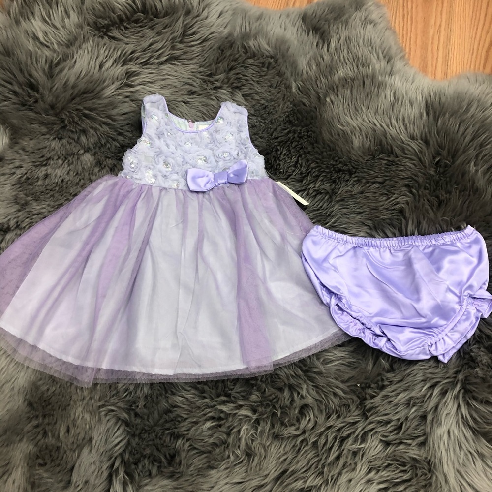 4 Ever Free | Girls Floral Tulle Dress | Purple | 24 Months